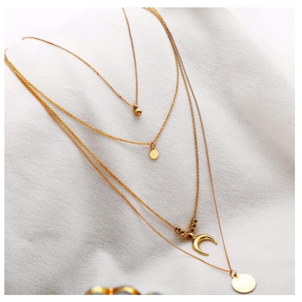 🎄25% OFF BUNDLES🎁Gold multilayer boho necklace - Picture 7 of 8